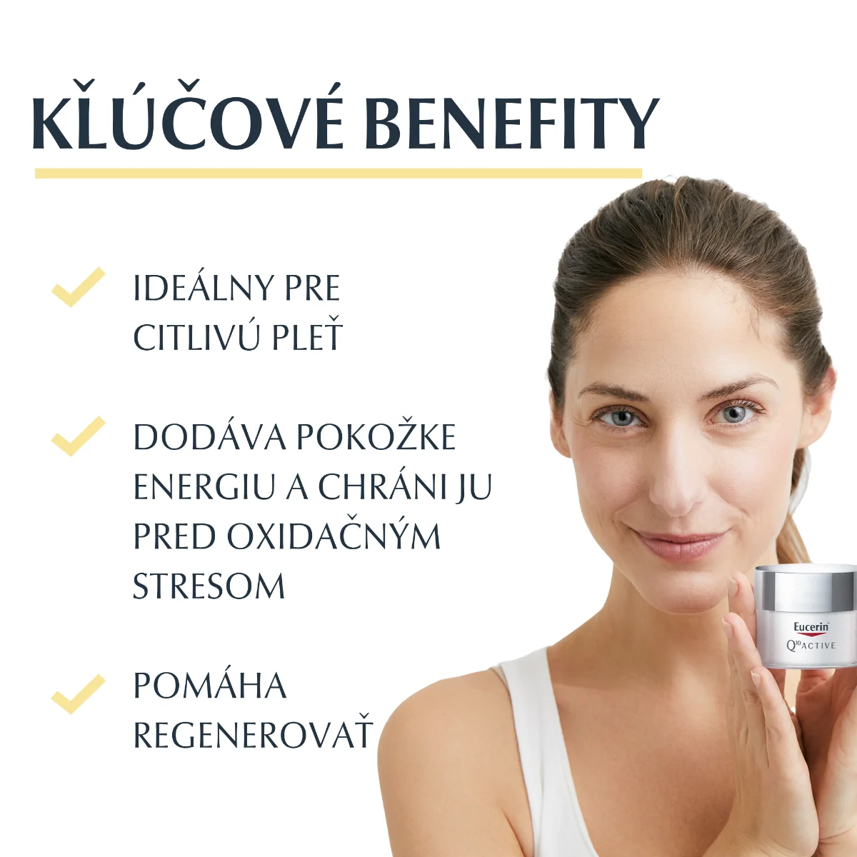 Eucerin Q10 ACTIVE denný krém proti vráskam 1×50 ml, pre citlivú pokožku