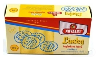 LIMKY DIÉTNE KEKSY VANILKOVÉ 1×150 g, bezlepkové, neplnené