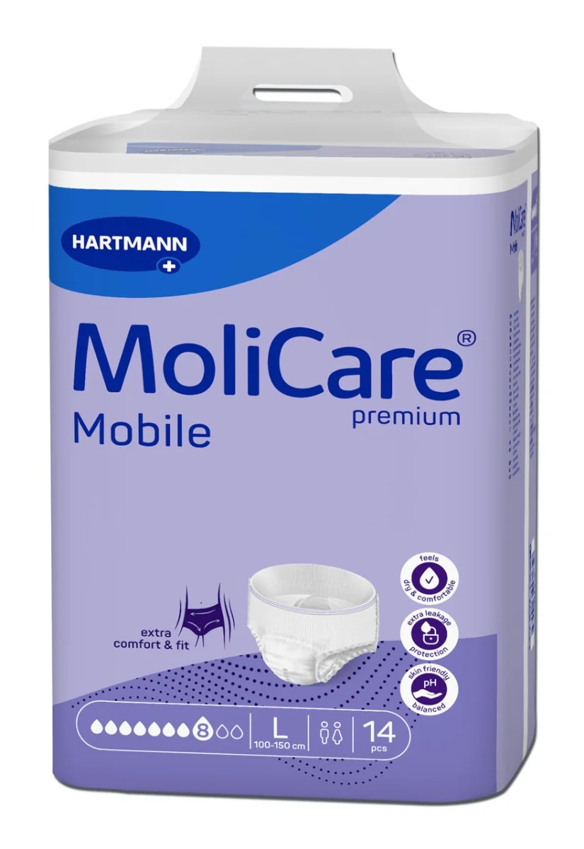 MoliCare MOBILE Super L (Large) 1×14 ks, plienkové nohavičky naťahovacie
