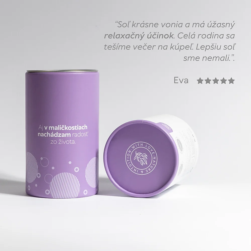 Natuint - Aromaterapeutický soľný kúpeľ - levanduľa Calming  Epsom Bath Salts  with Lavender & Sweet Almond Oil