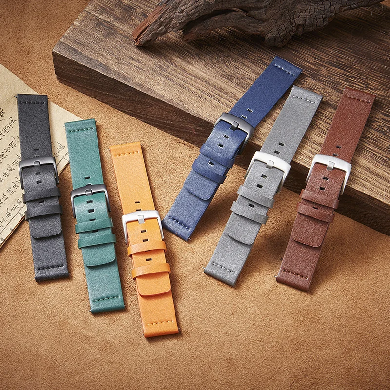 BStrap Fine Leather remienok na Samsung Galaxy Watch 42mm green