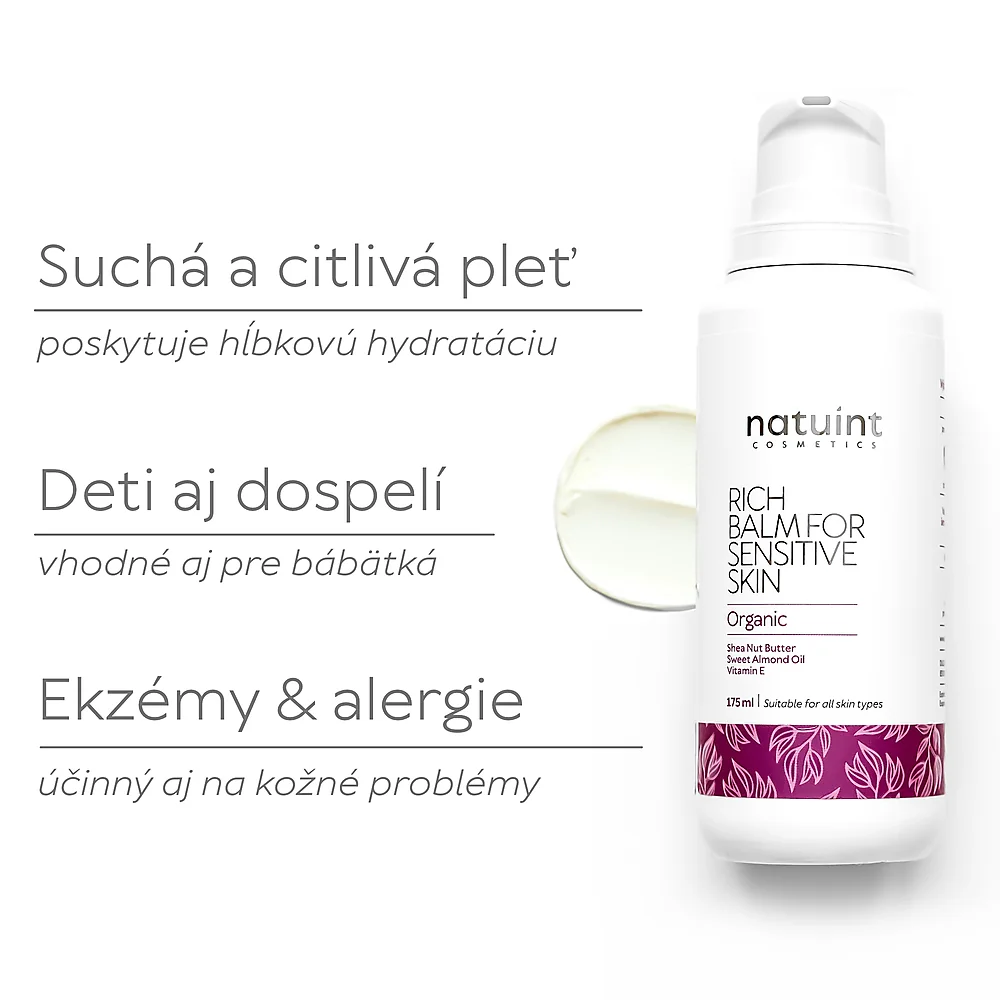 Natuint cosmetics - Výživný balzam pre citlivú pokožku Rich Balm For Sensitive Skin