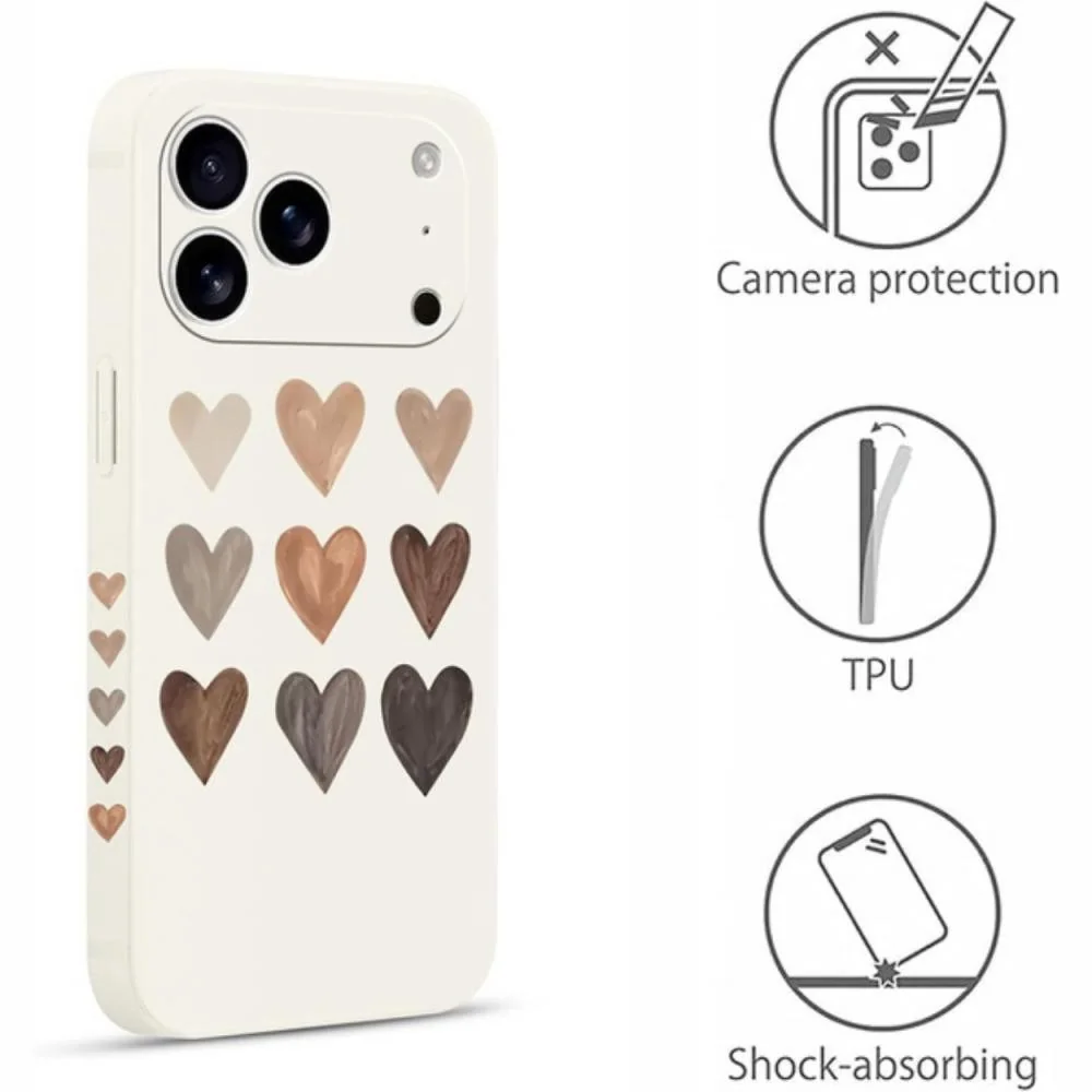 Ochranné puzdro Hearts pre iPhone 17 Pro Max Béžová