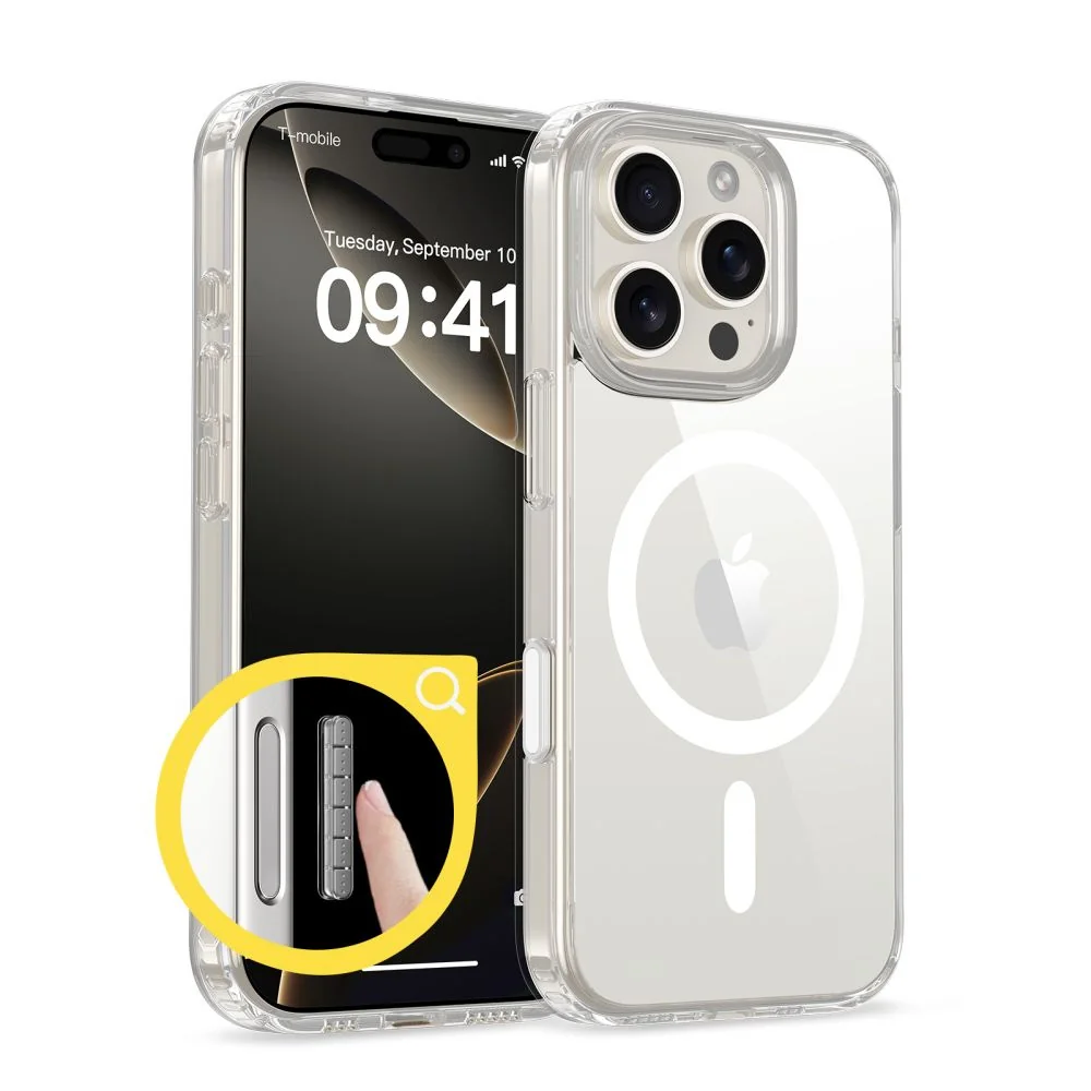 Tech-Protect FlexAir Hybrid CC MagSafe kryt na iPhone 16 Pro, priesvitný ný