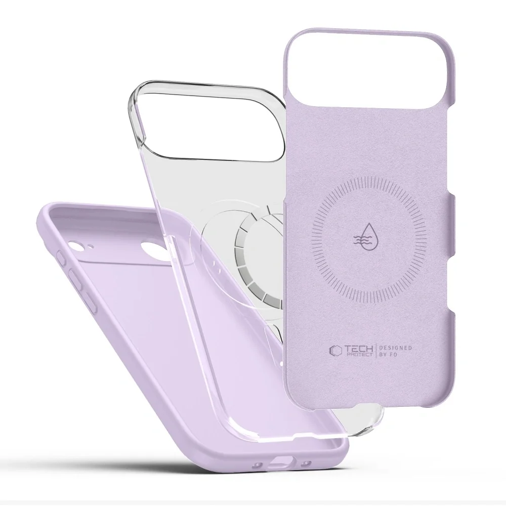 Tech-Protect Silicone MagSafe kryt na iPhone 17 Air, fialový