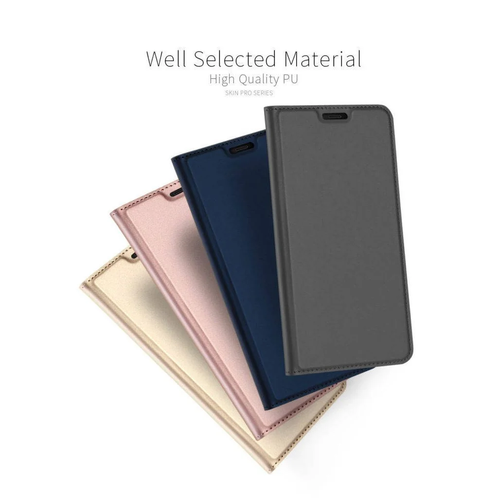 DUX DUCIS Skin Pro knižkové kožené puzdro na Huawei P Smart 2020 modré