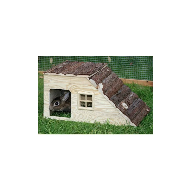 Kerbl Domček natur drevený 50x25x25 cm