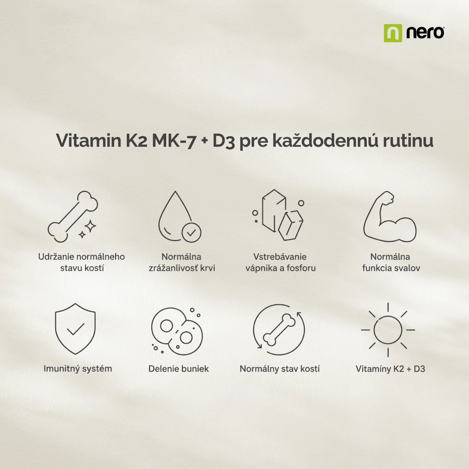 NERO Vitamin K2MK7+D3 365 tabliet