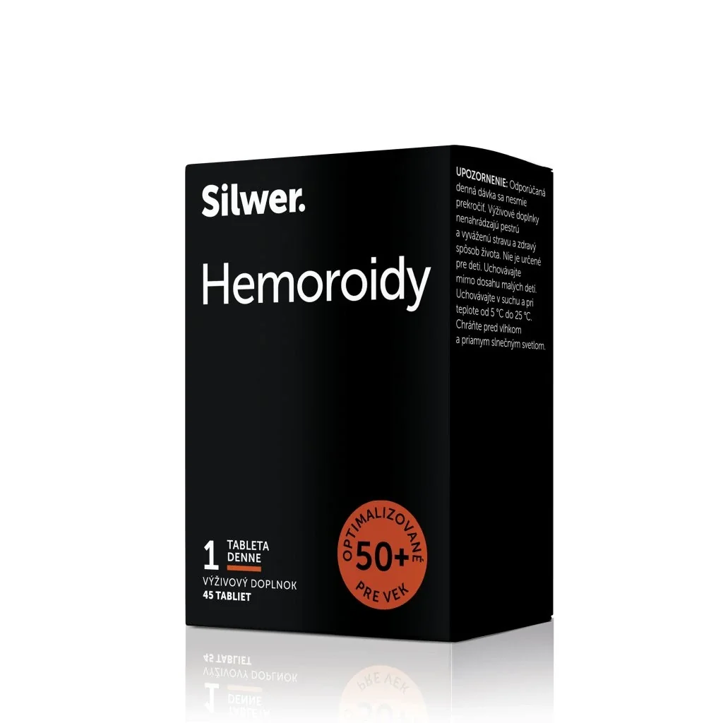 Silwer Hemoroidy 45 tabliet. Žily a cievy.