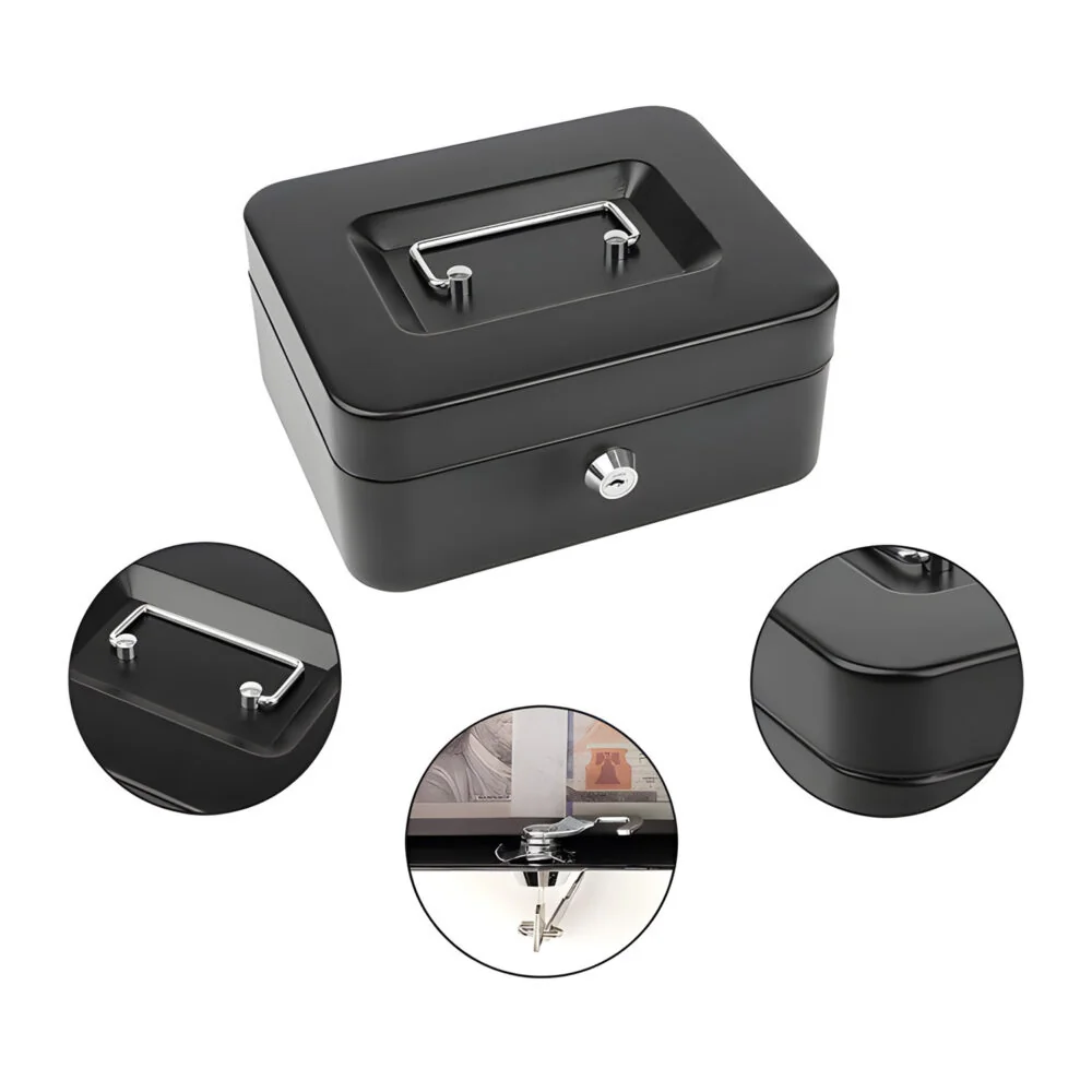 MG Money Box trezor na kľúč 20x17cm, čierny