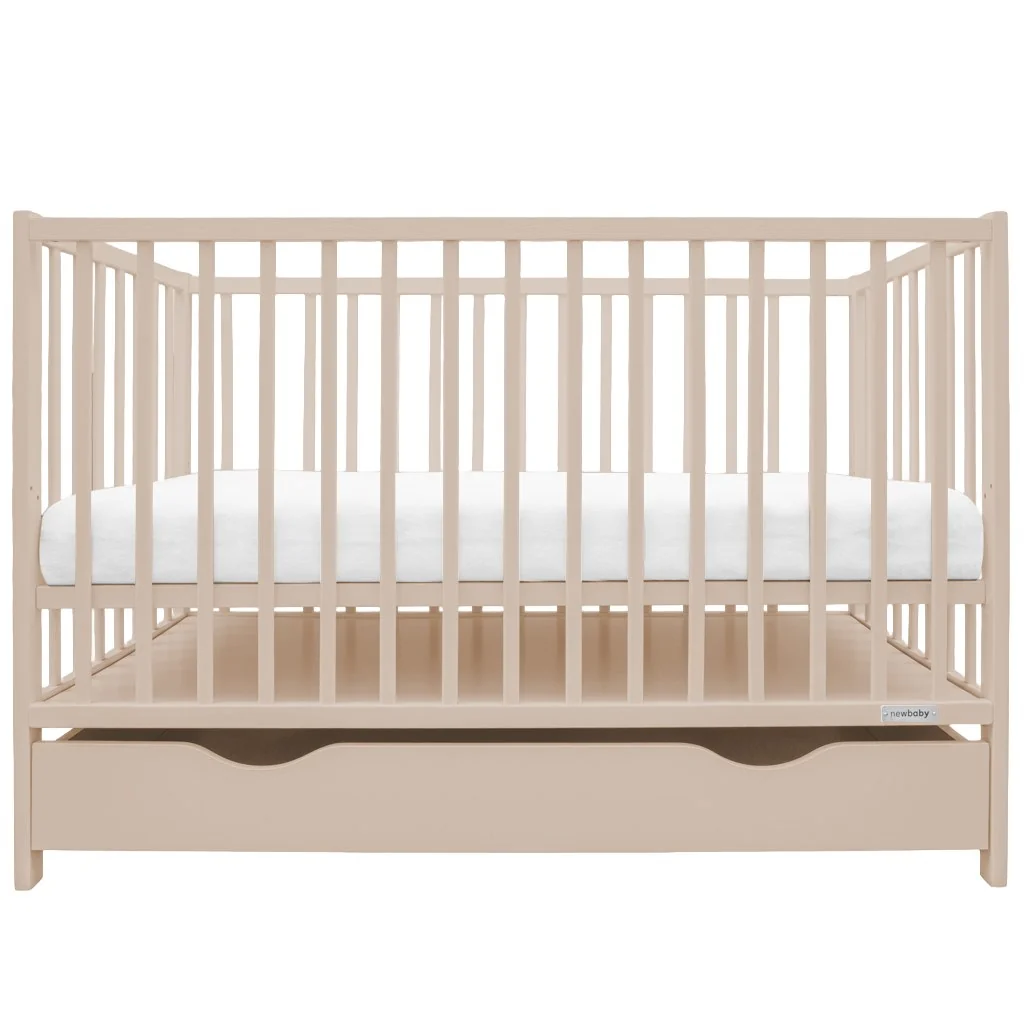 Detská postieľka so šuplíkom New Baby BASIC kašmírová