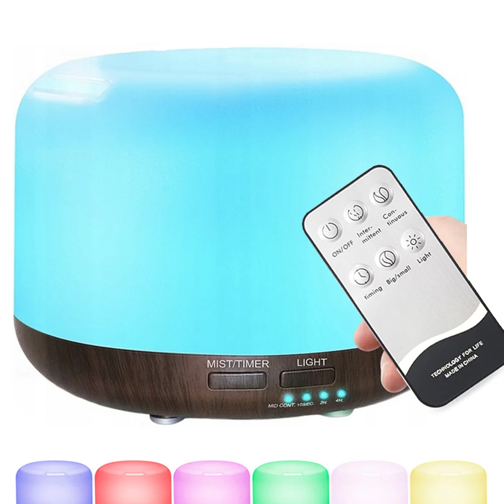 Aroma difúzor zvlhčovač vzduchu s diaľkovým ovládačom RGB