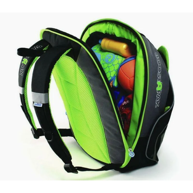 Trunki BoostApak detský podsedák do auta a batoh 2v1, zelený