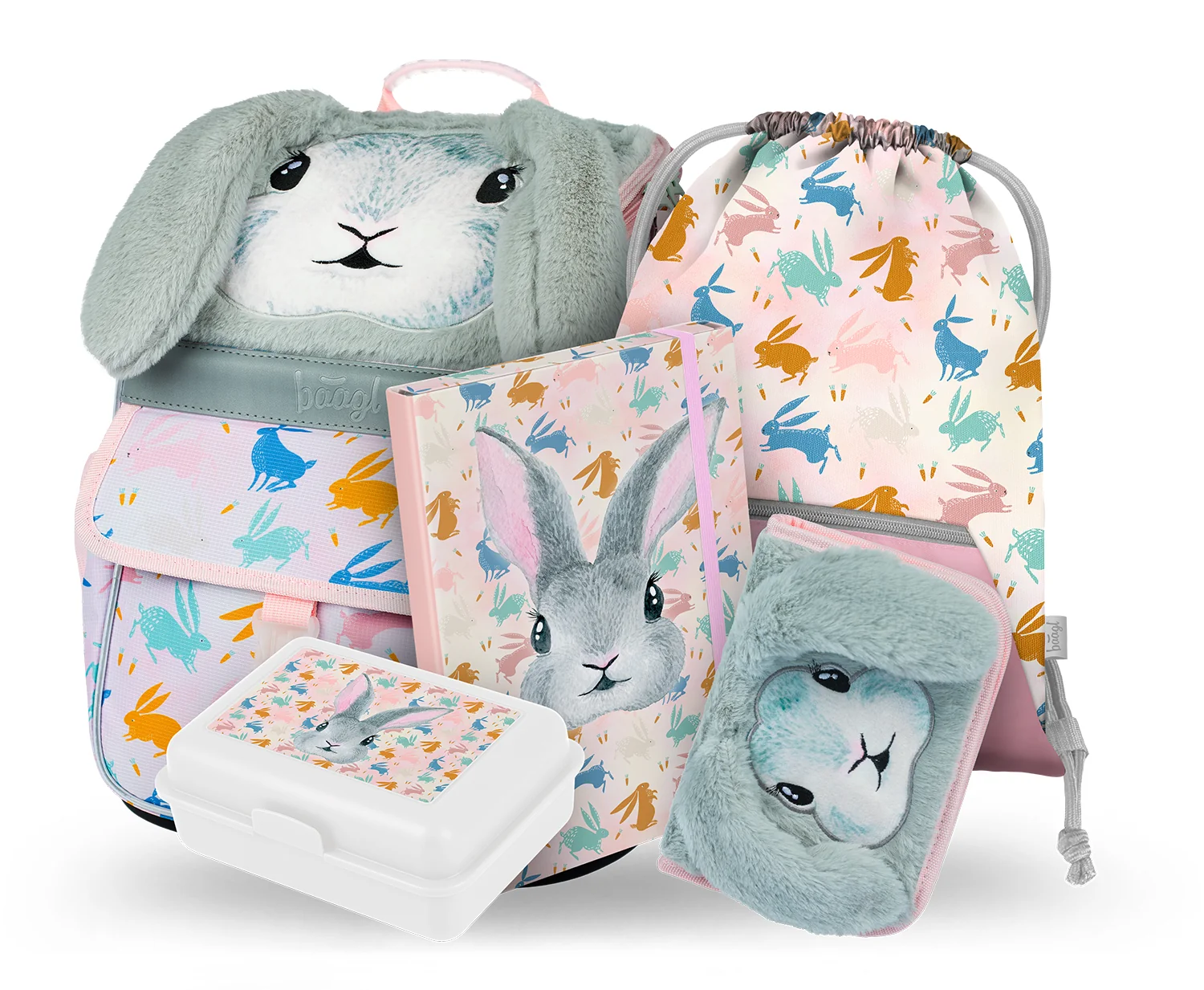 Baagl školský set Zippy Bunny II 5-dielny