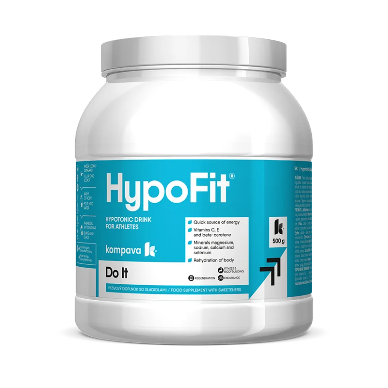 KOMPAVA HYPOFIT-CIERNA RIBEZLA PLV 1×500 g, športový nápoj určený na tréningy s dlhotrvajúcim zaťažením