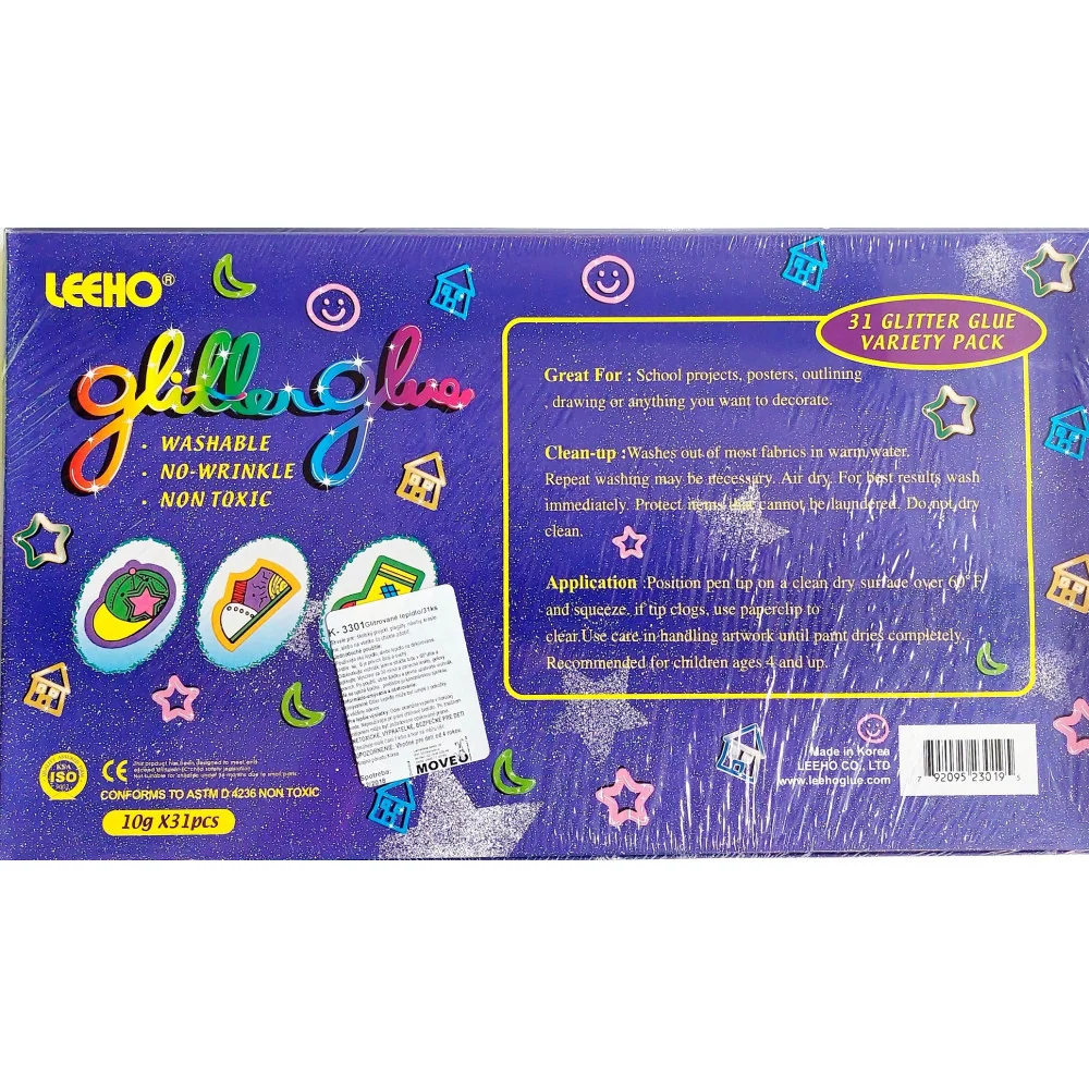 Glitrované lepidlá 31 ks-MOVEO