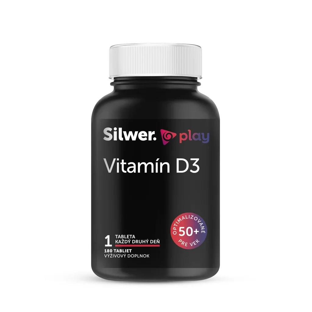 Silwer JOJ play Vitamín D3 180 tabliet. Imunita, kosti, zuby.