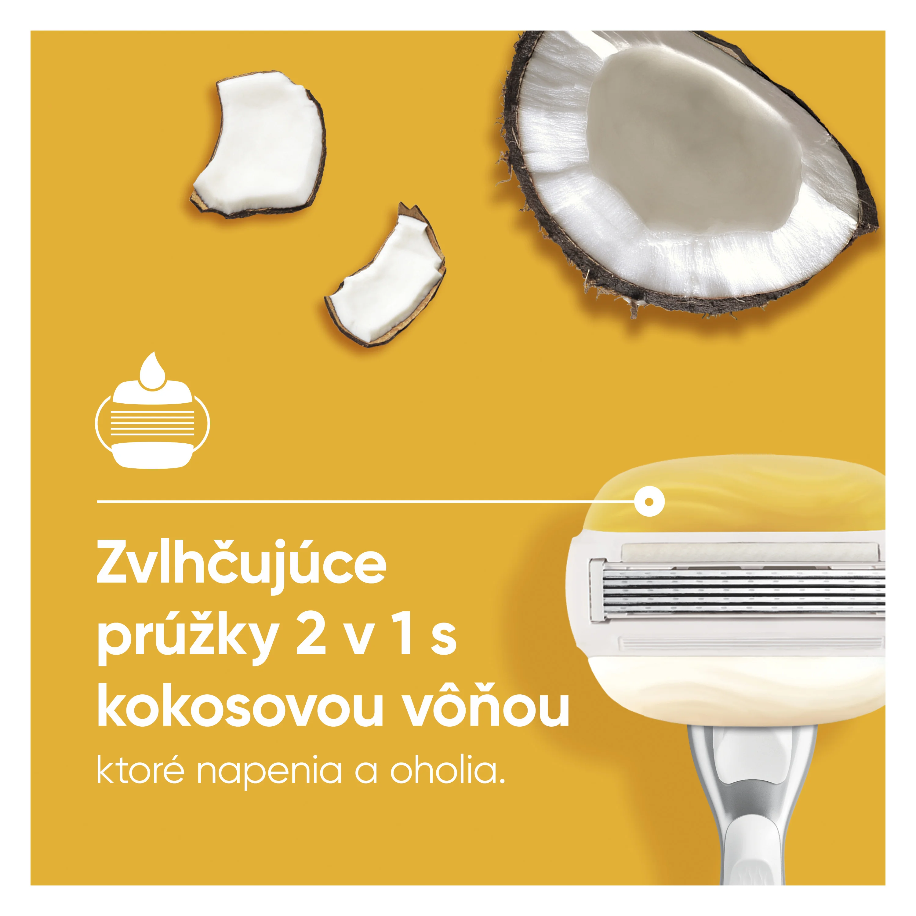 Gillette Venus Comfortglide Coconut náhradné holiace hlavice 3 ks