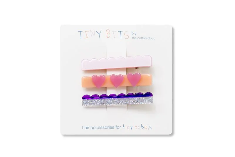 THE COTTON CLOUD Set 3 sponiek do vlasov Waves Ice 1×3 ks, sponky do vlasov