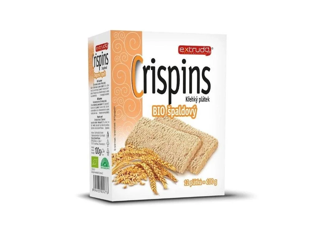 PROM-IN Crispins špaldové plátky 1×100 g, špaldový plátok