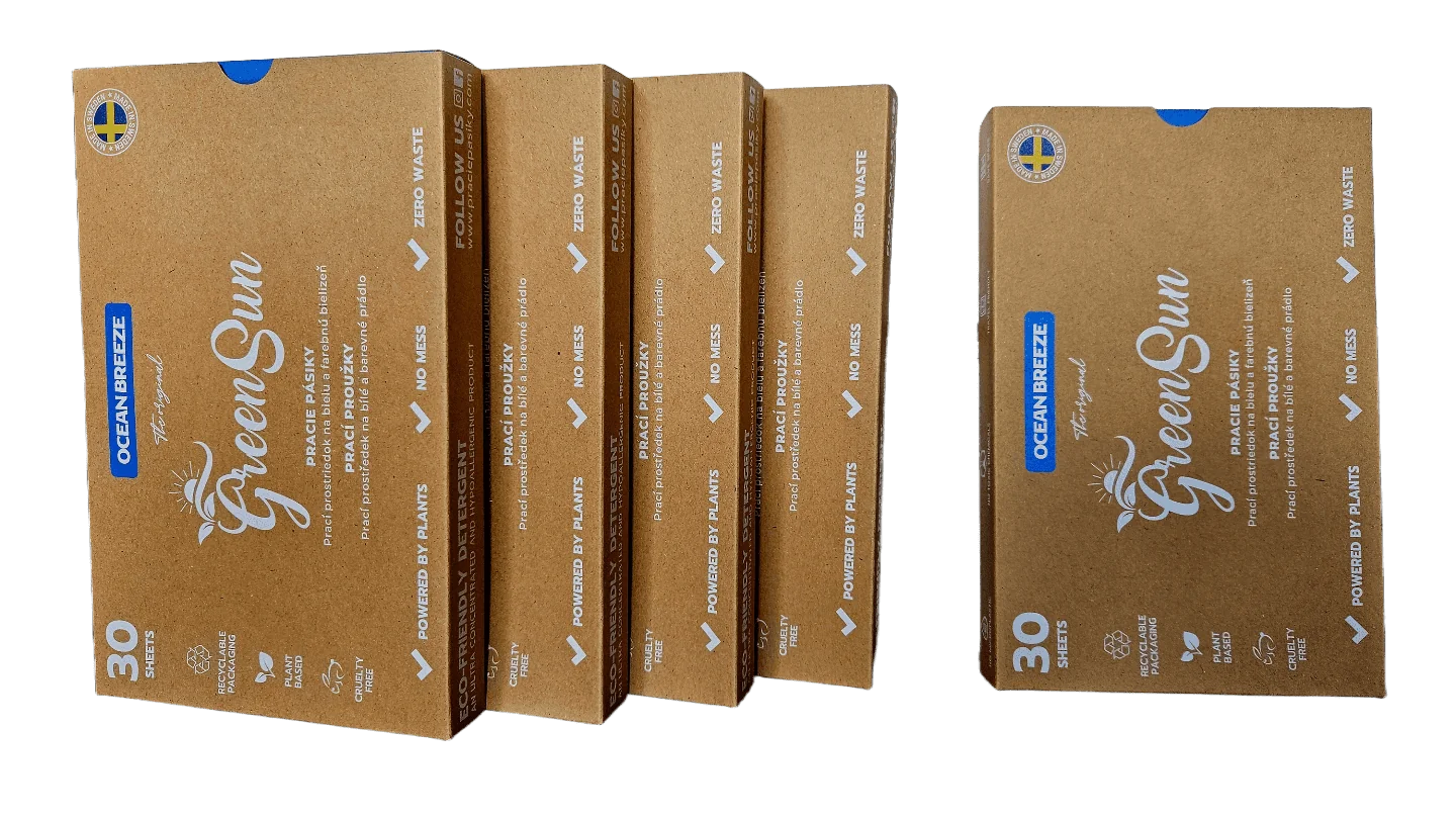 Pracie pásiky GreenSun 30ks x 4 + 30ks x 1 ZADARMO – Ocean Breeze