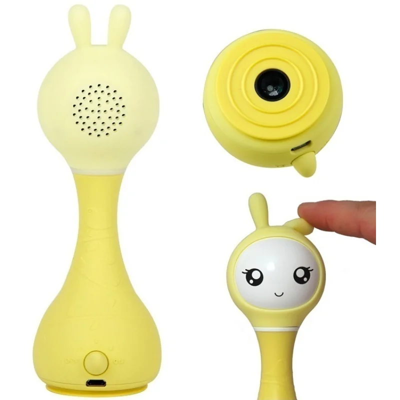 Alilo Smarty Bunny R1 interaktívna hrkálka pre bábätká, žltá