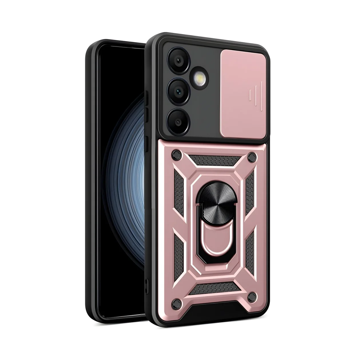 Hybrid Armor Camshield puzdro s krytom fotoaparátu pre Samsung Galaxy A54 5G ružová