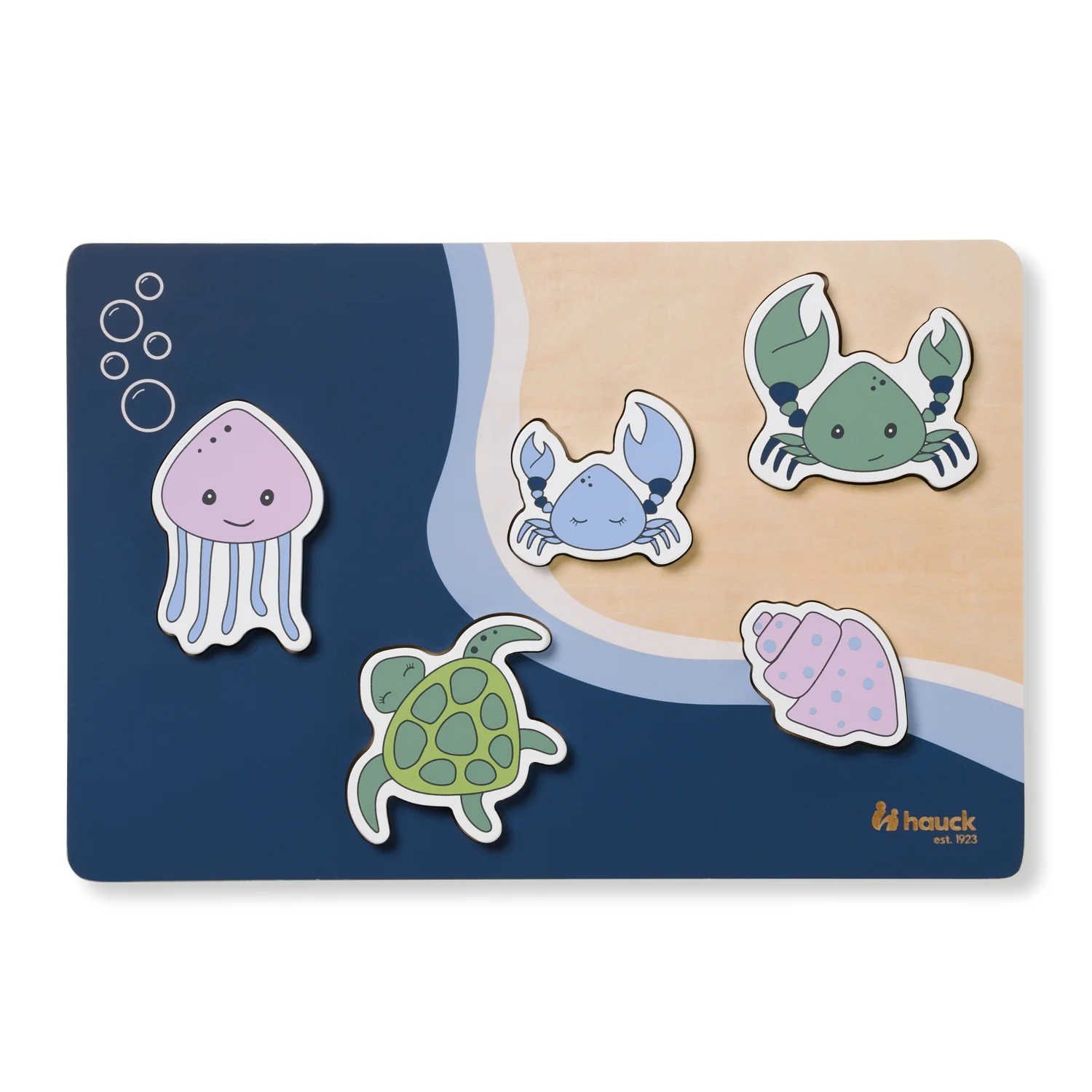 Hauck Puzzle N Fit Sea drevené vkladacie puzzle