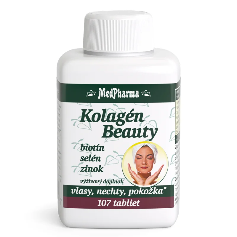 MedPharma Kolagén Beauty – biotín, selén, zinok 1×107 tbl, výživový doplnok