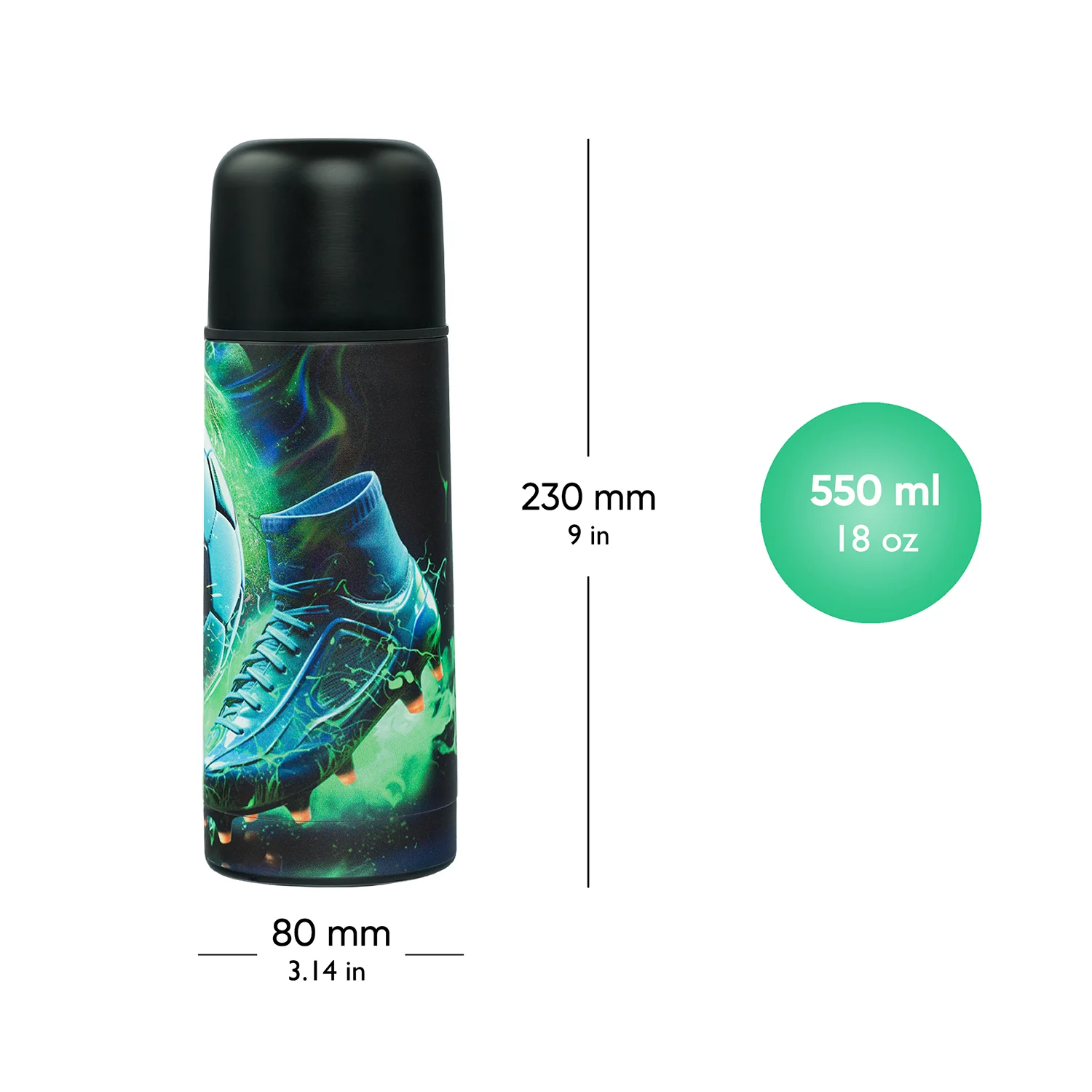 Baagl Termofľaša Lopta 550 ml Antikorová, modrá