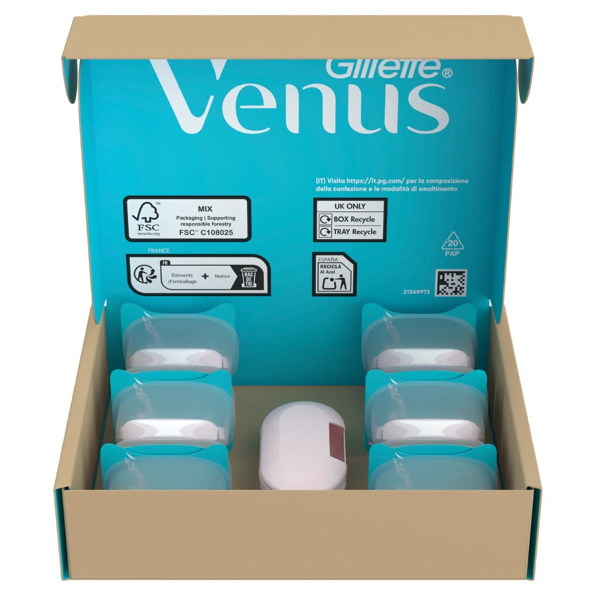 Gillette Venus Pro Smooth Sensitive dámske holiace hlavice 10 ks + kryt 10 ks