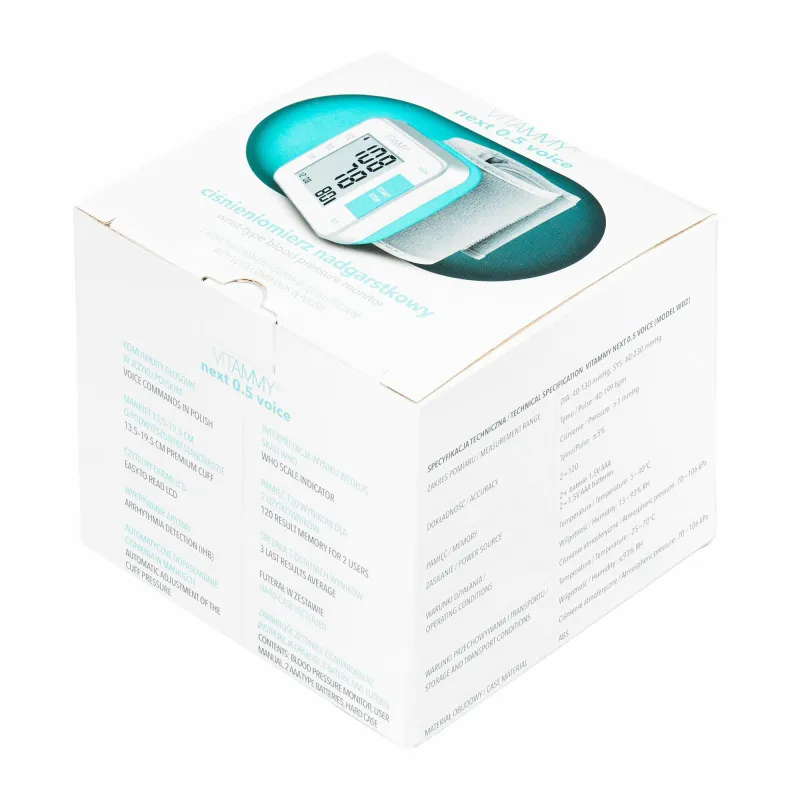 VITAMMY Next 0.5 Voice zápästný tlakomer so slovenským hlasom 