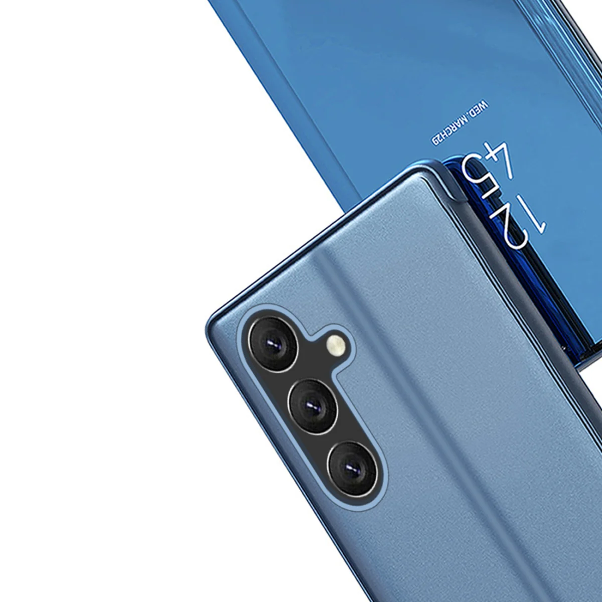 MG Clear View knižkové puzdro na Samsung Galaxy A24 4G, modré