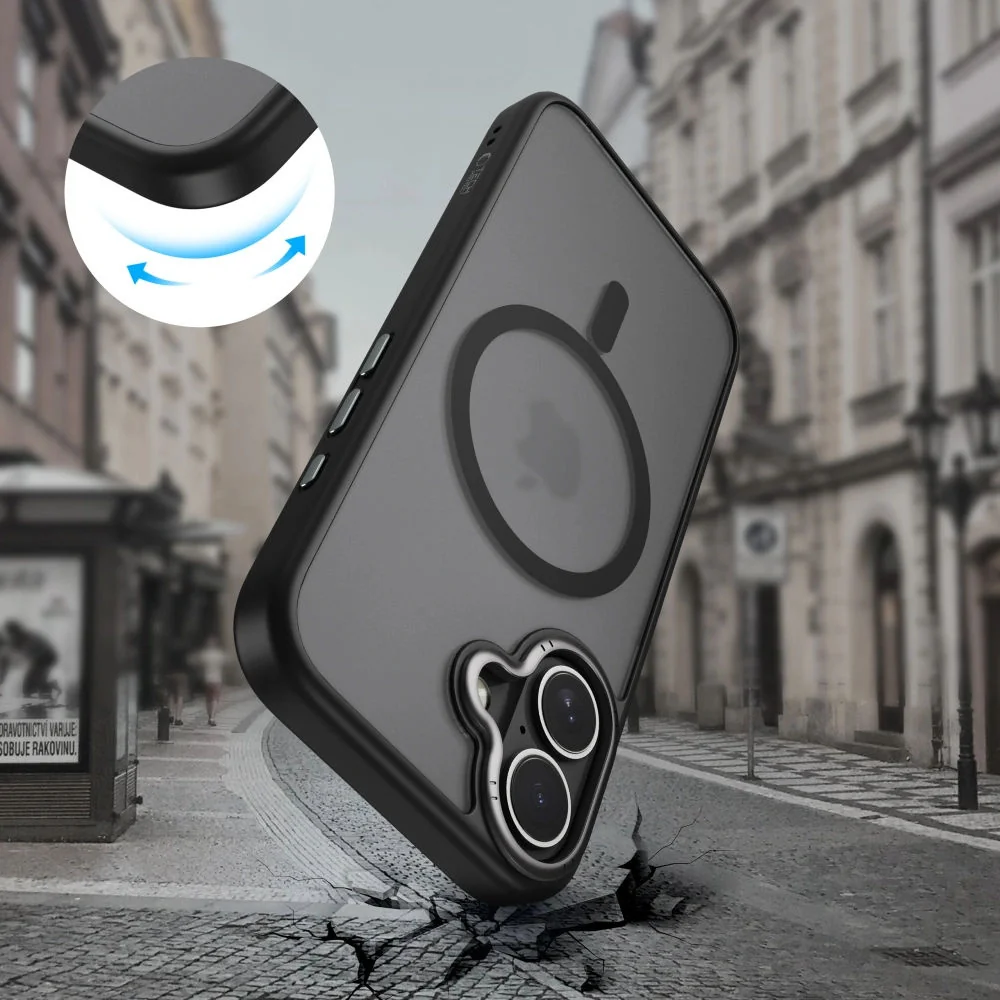 Tech-Protect MagEdge MagSafe kryt na iPhone 17, čierny