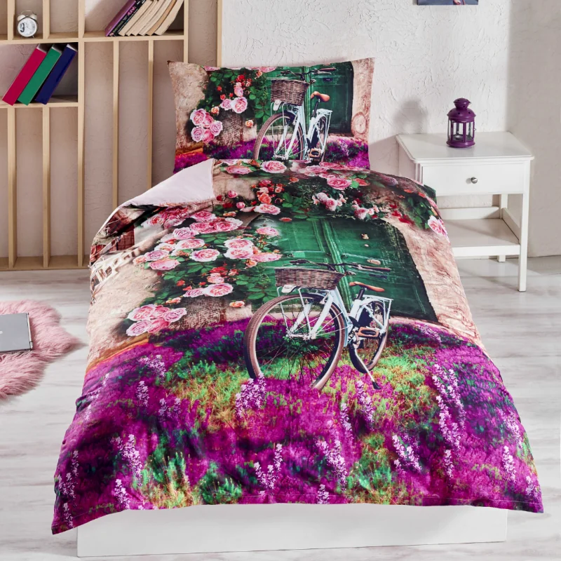3D obliečky bavlnené Violet EMI Štandardný set jednolôžko obsahuje 1x 140x200 + 1x 70x90