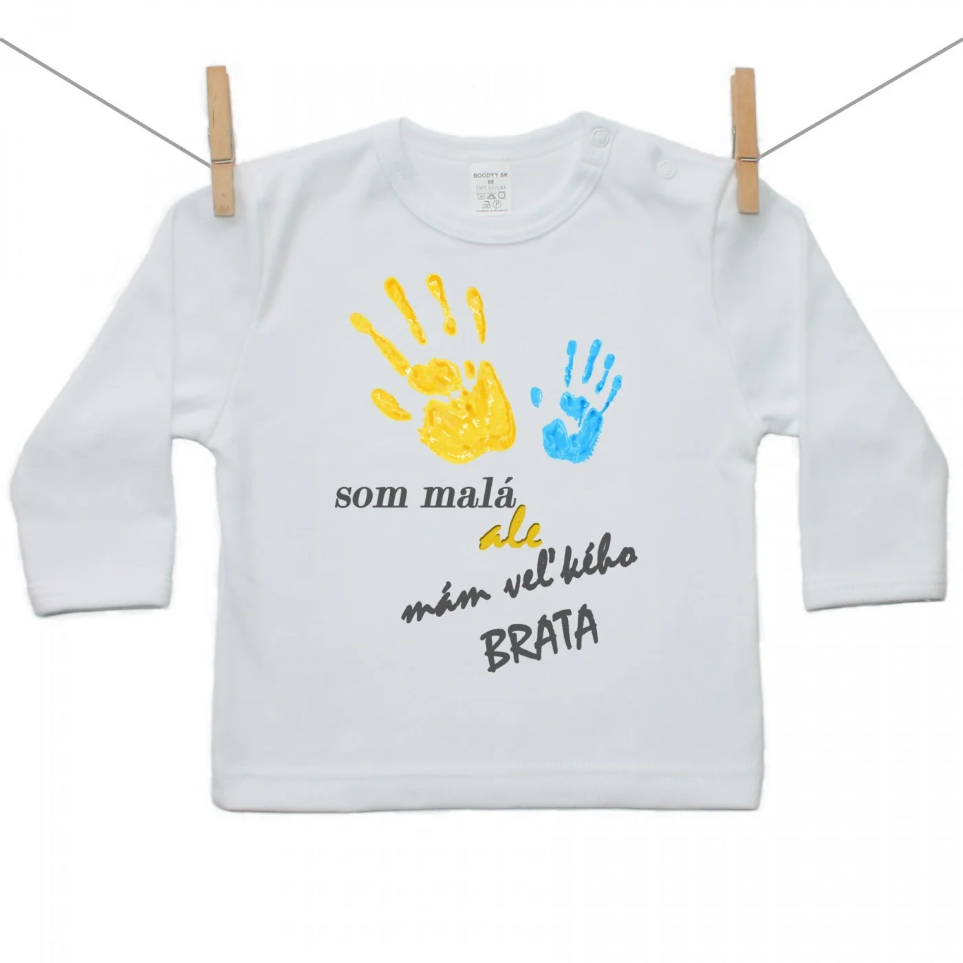 Boodyy Tričko s dlhým rukávom Som malá ale mám veľkého brata Veľkosť: 110