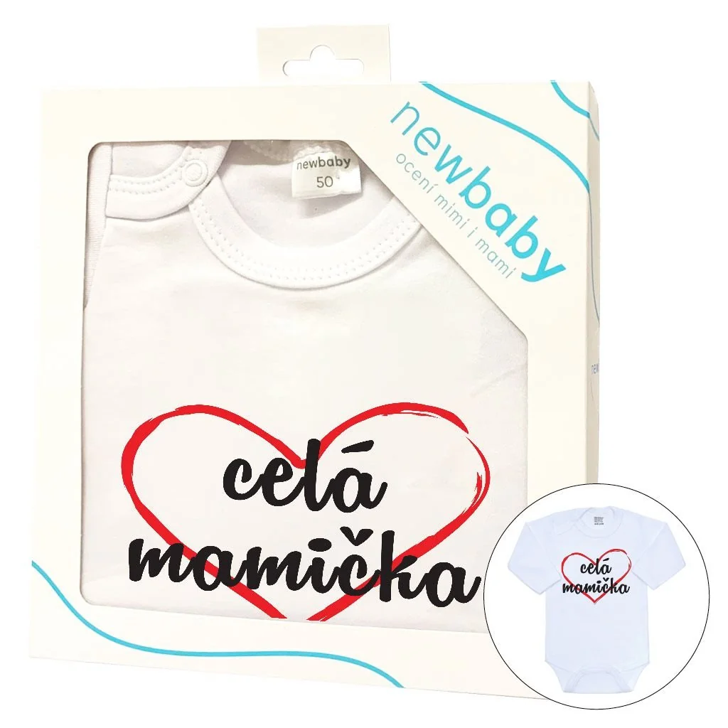 Body s potlačou celá mamička - darčekové balenie, vel. 86 (12-18m)
