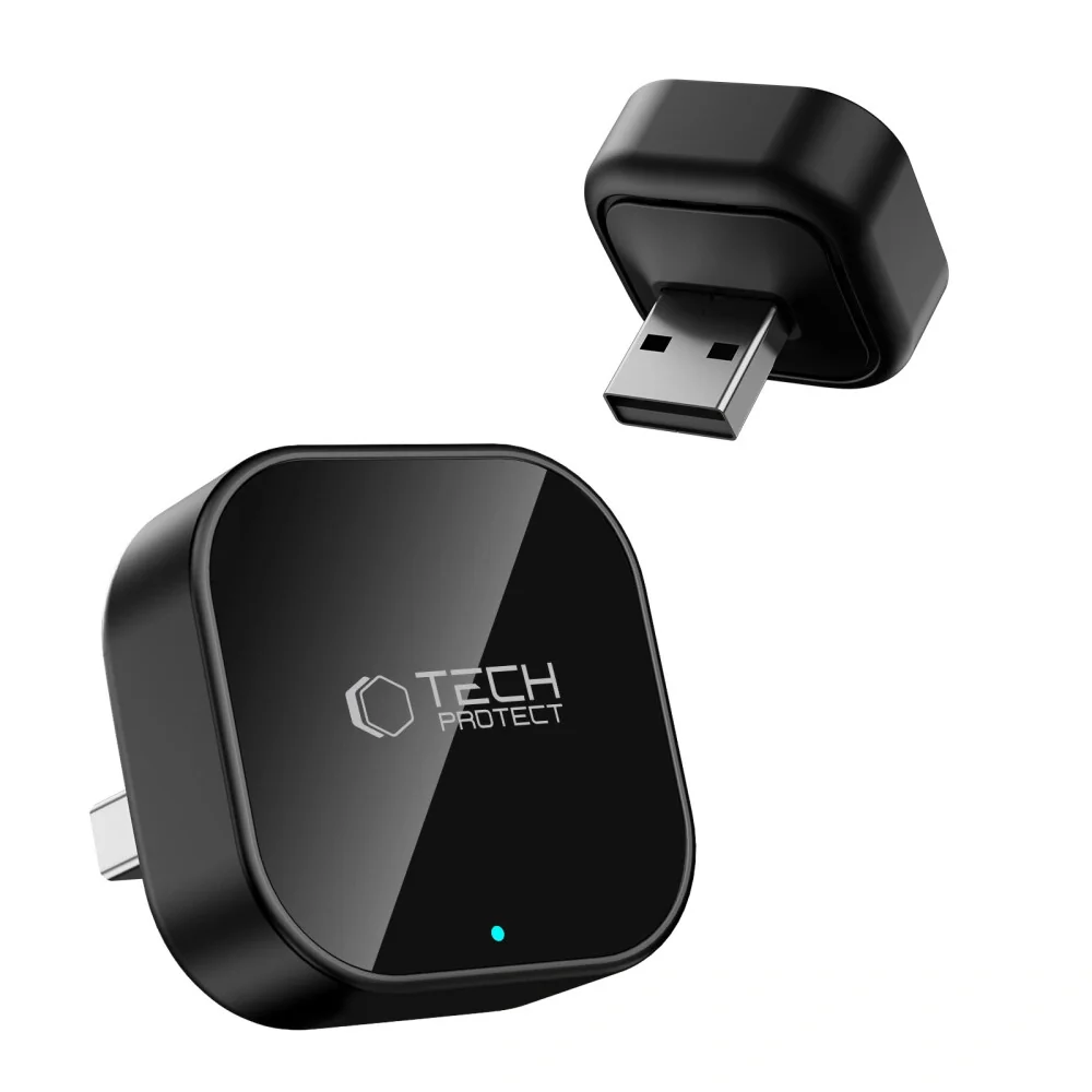 Tech-Protect Ultraboost CA01 USB bluetooth adaptér Apple CarPlay / Android Auto, čierny