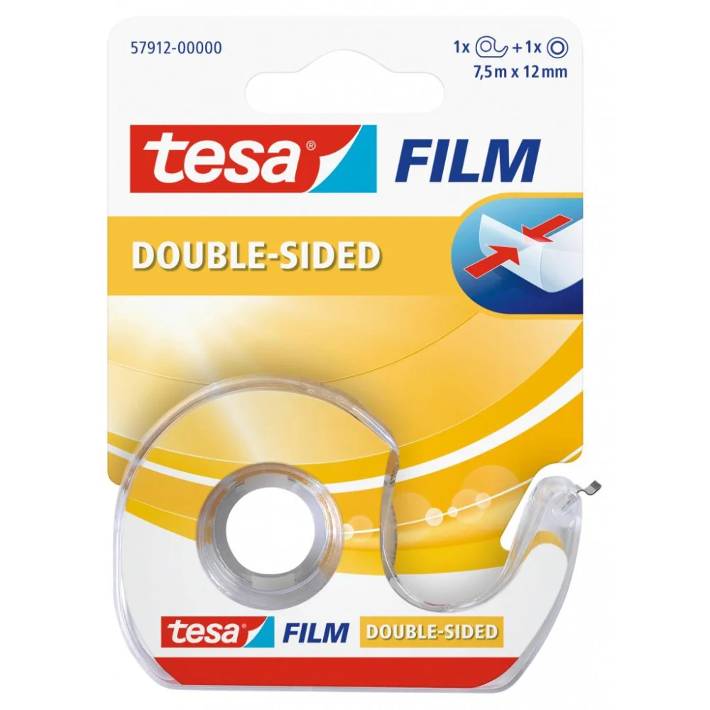 2x Obojstranná páska TESA 12 mm x 7,5 m s dispenzorom
