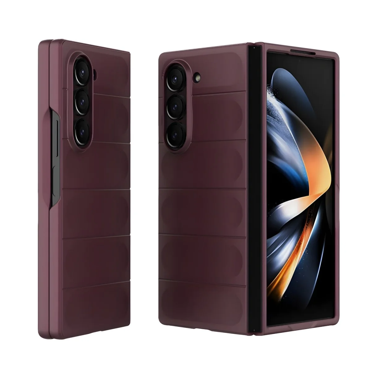 Pancierové puzdro pre Samsung Galaxy Z Fold 6 - Bordová Flexibilný kryt na telefón