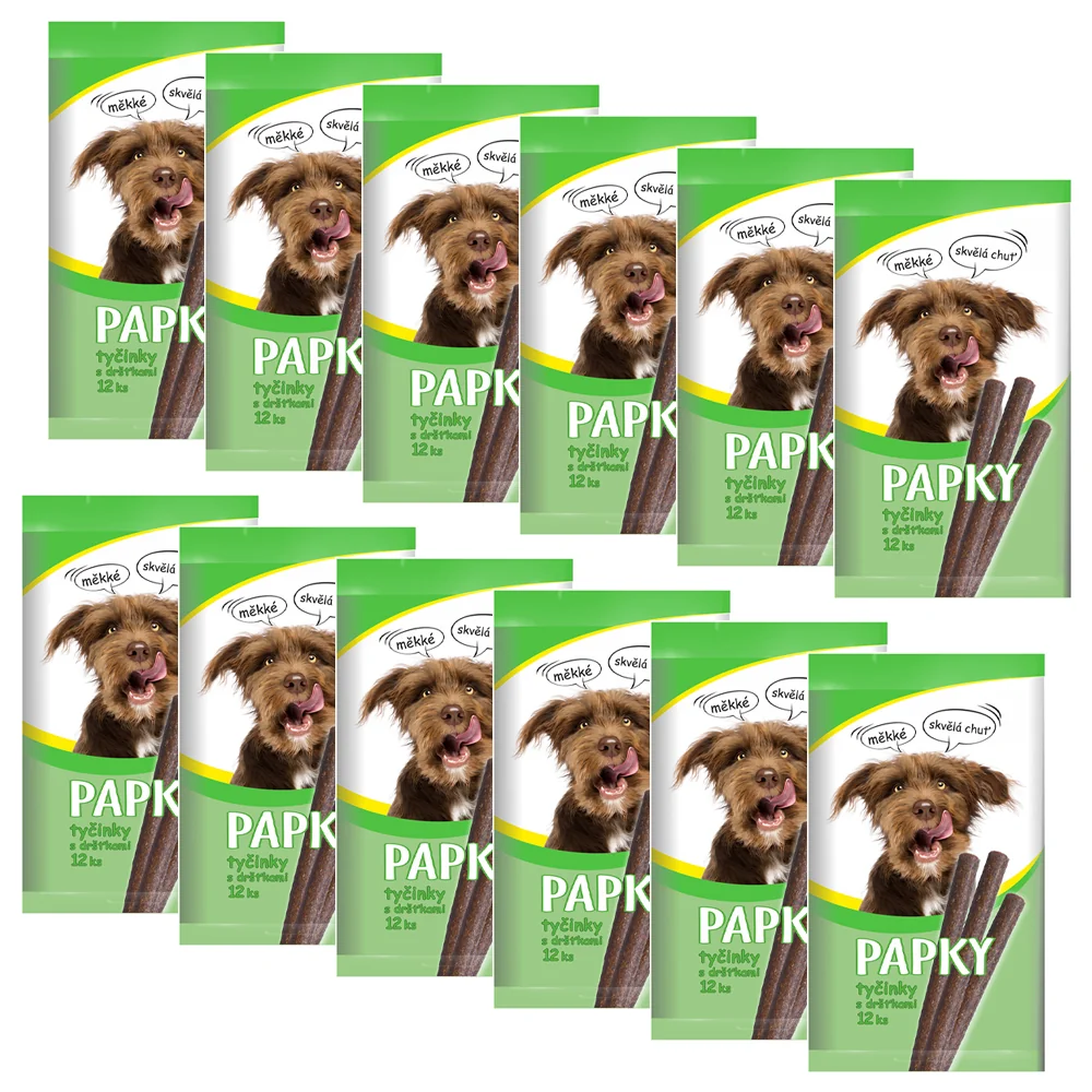Akinu PAPKY Tyčinky s vnútornosťami pre psy 12 x 12 ks