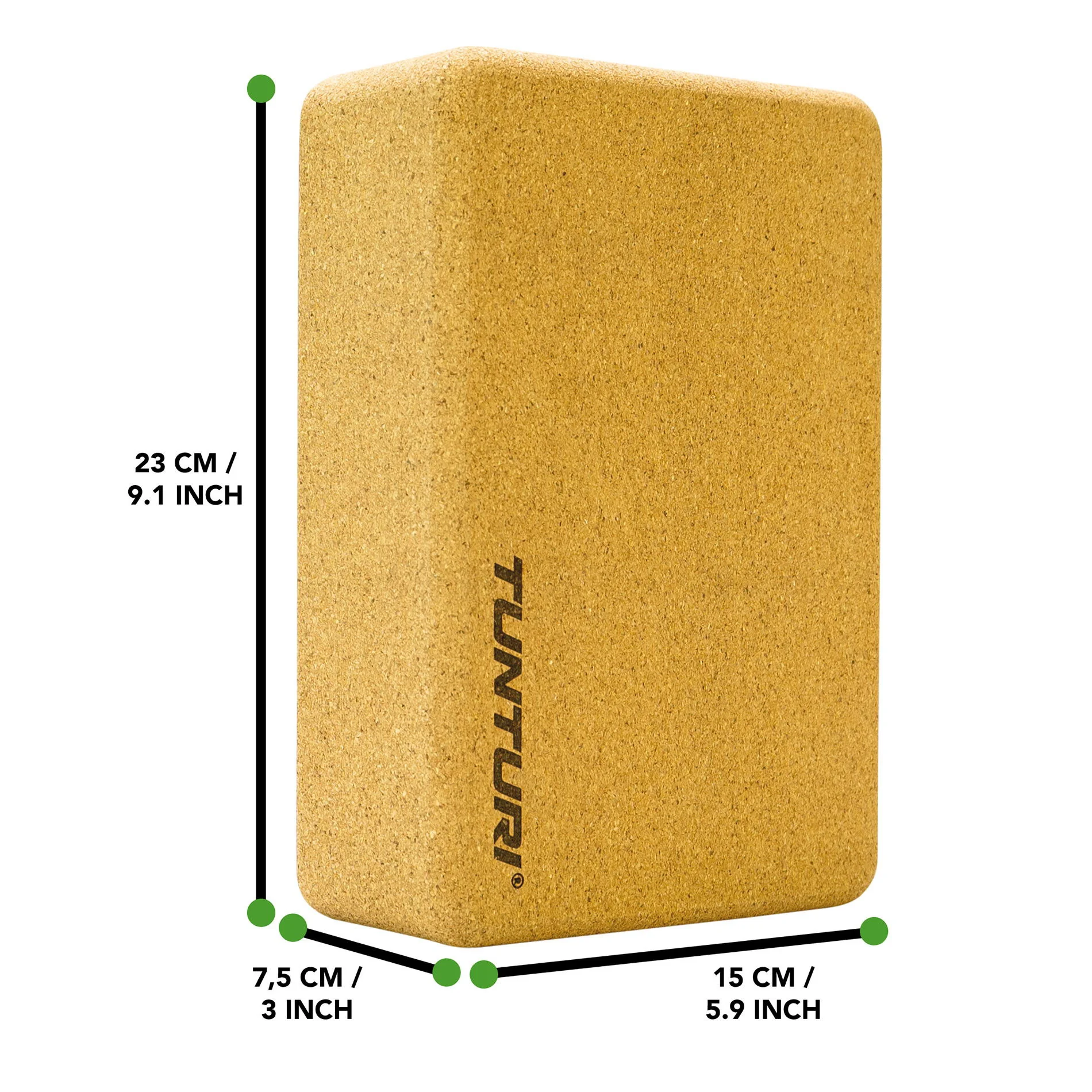 Jóga tehlička korková Cork Yoga Block