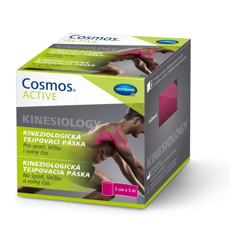 Cosmos ACTIVE kineziologická tejpovacia páska ružova 5cmx5m 1 ks