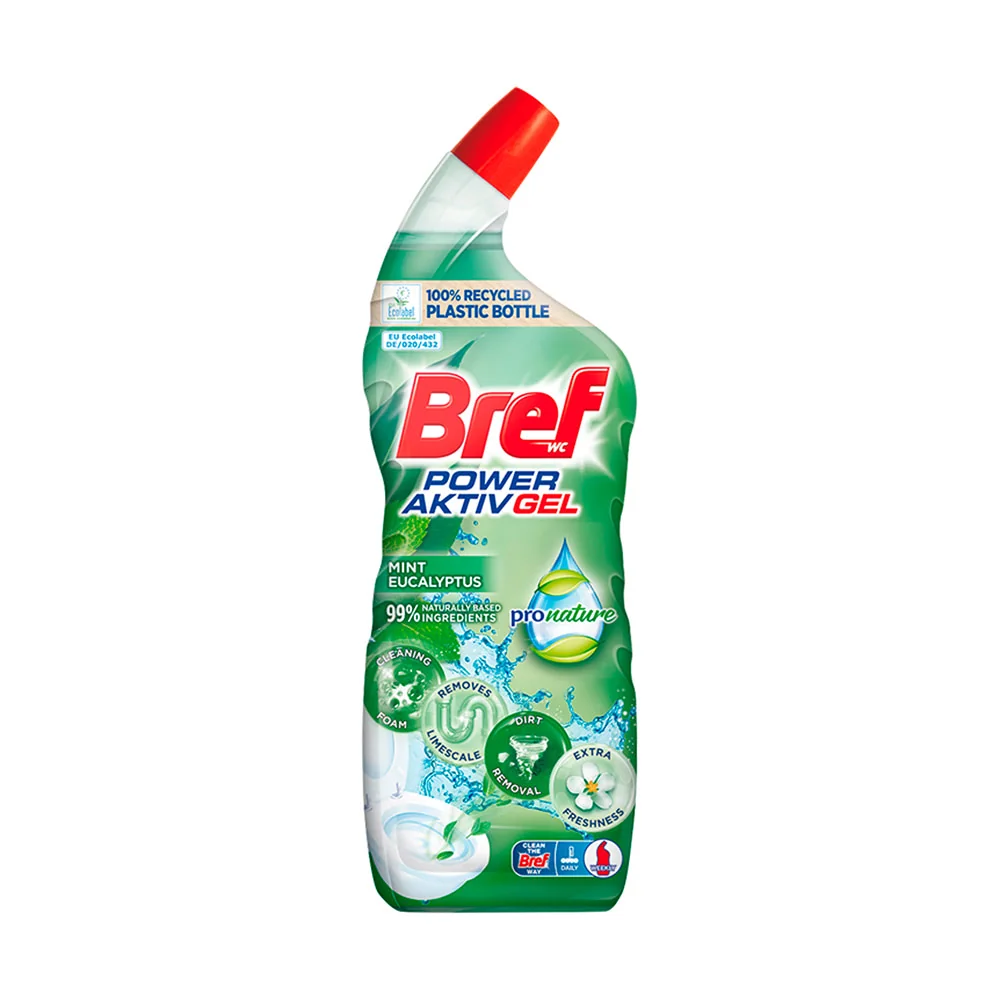 Bref ProNature WC čistič Mint & Eucalyptus 1×700 ml, čistič WC