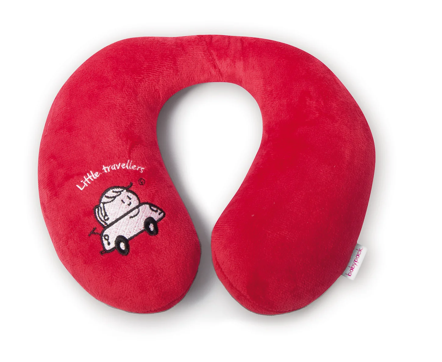 Babypack Detský cestovný vankúš do auta, červený