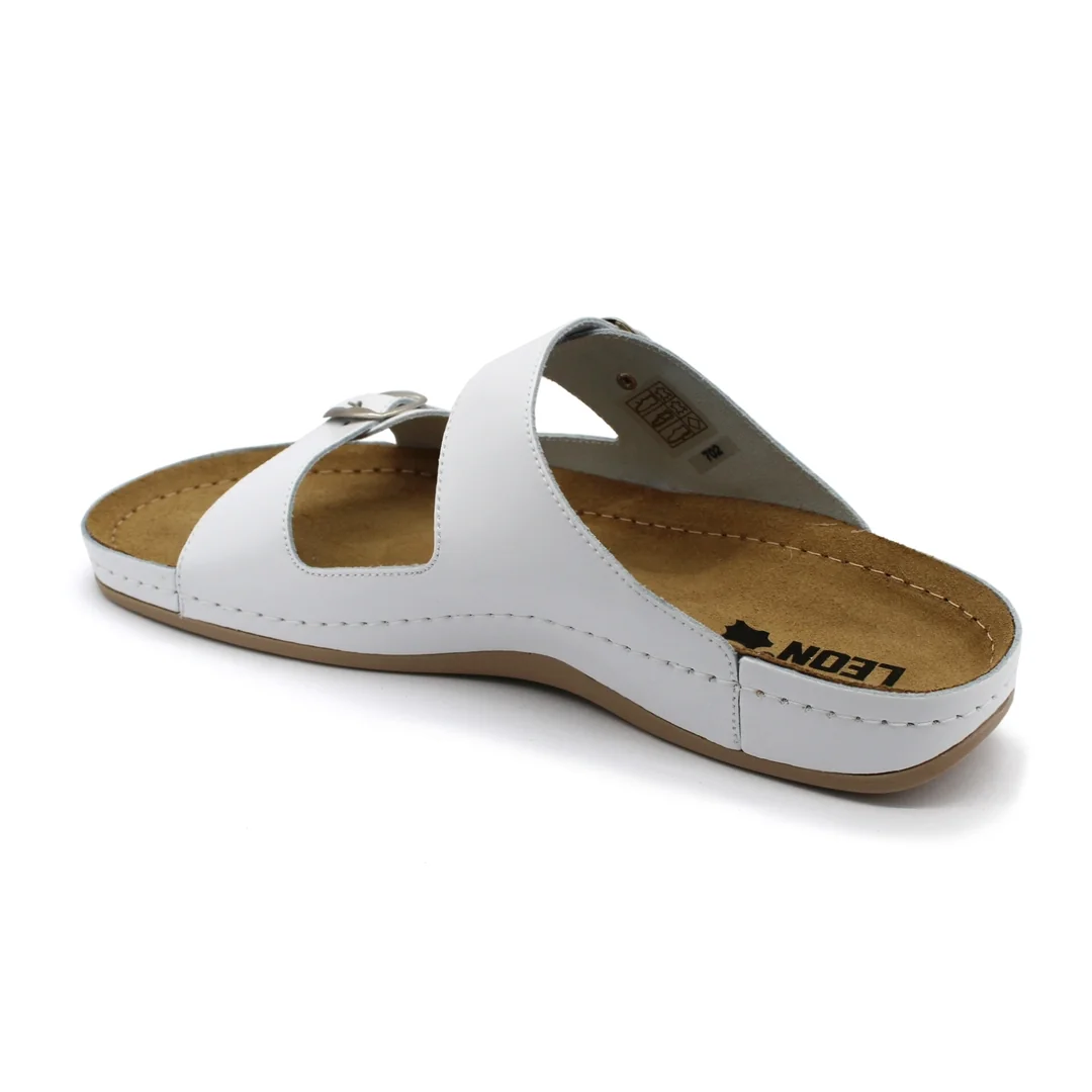 Leon 702 Pánska celokožená zdravotná obuv 41 - 27cm, biela, 2,5 cm