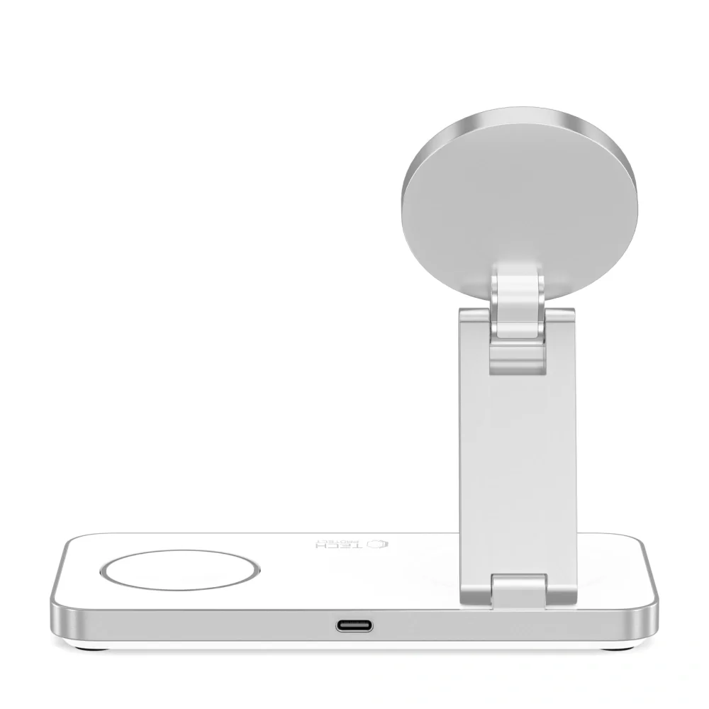 Tech-Protect A47 MagSafe bezdrôtová nabíjačka na mobil / AirPods / Apple Watch 15W, biela le Watch 15W, biela