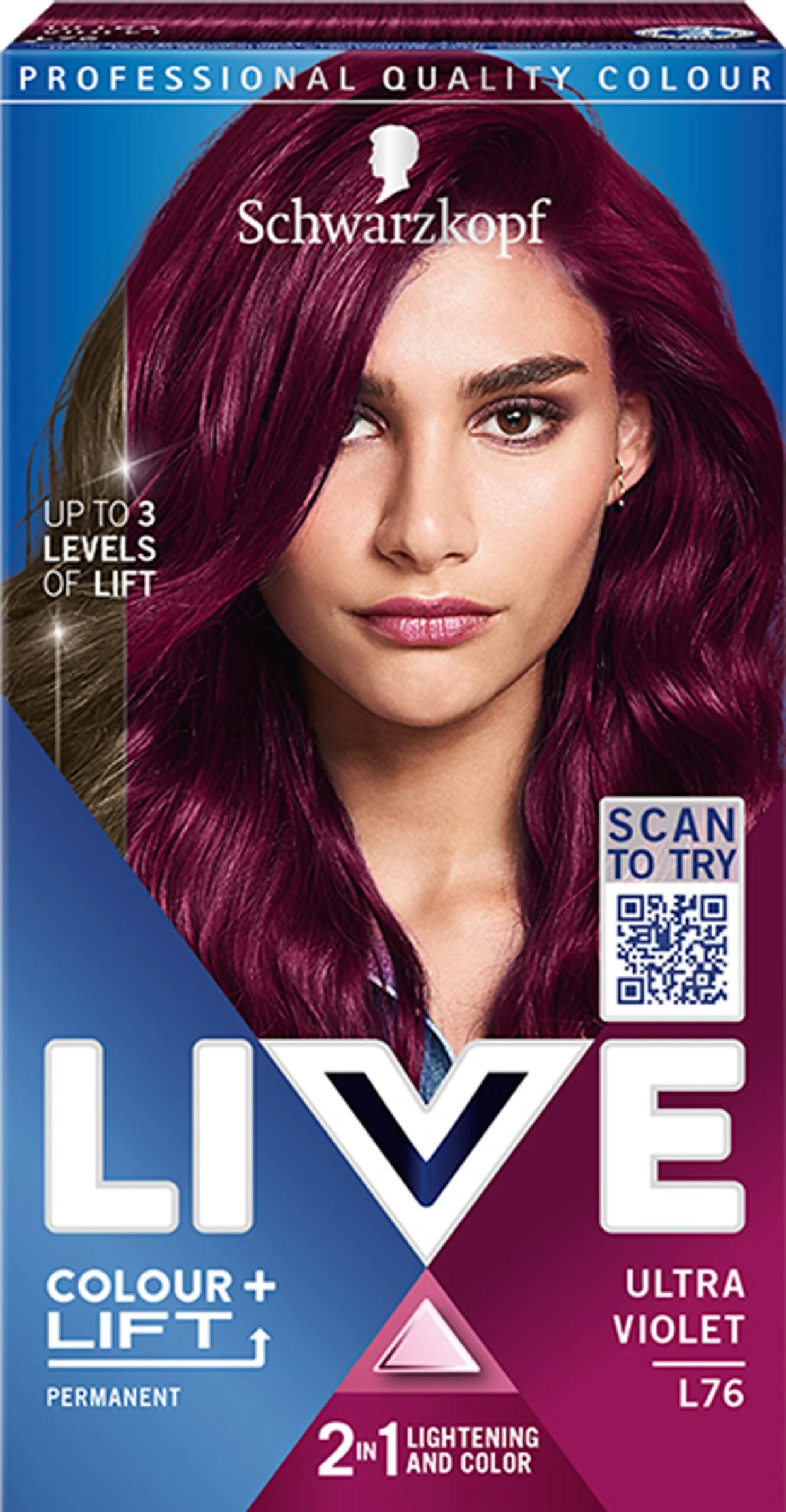 Schwarzkopf Live Colour + Lift L76 Ultra fialová 1×1 ks, farba na vlasy