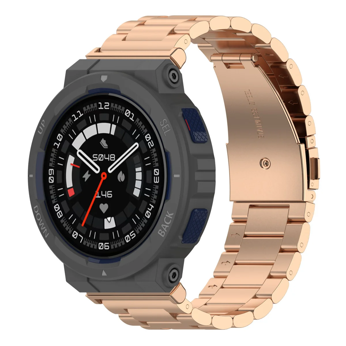 BStrap Stainless Steel remienok na Xiaomi Amazfit Active Edge rose gold