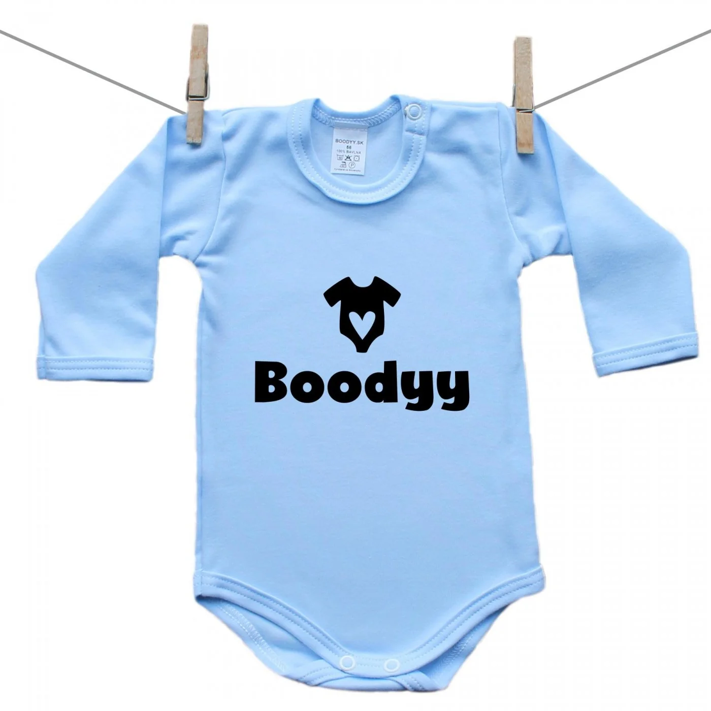 Boodyy Modré body s dlhým rukávom Boodyy Veľkosť: 74